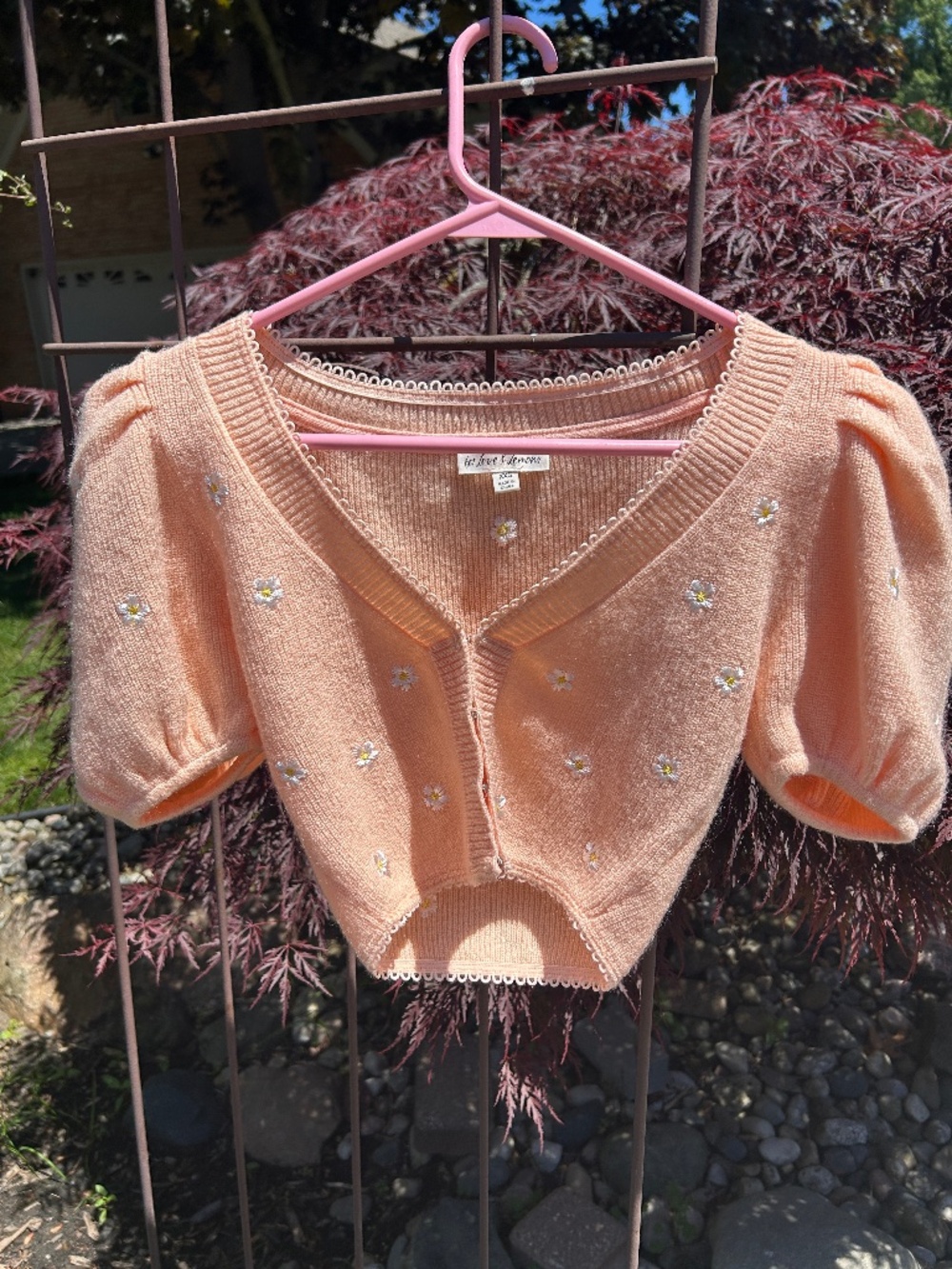 For Love and Lemons Cardigan with Daisy Detail XXS
